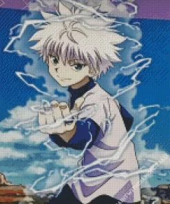 Killua Zoldyck Hunter x Hunter Diamond With Numbers