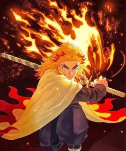 Kyojuro Rengoku Demon Slayer Anime Diamond Paints