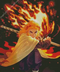 Kyojuro Rengoku Demon Slayer Anime Diamonds By Numbers