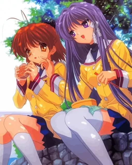 Kyou Fujibayashi And Nagisa Furukawa Diamond By Numbers