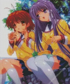 Kyou Fujibayashi And Nagisa Furukawa Diamond Paints