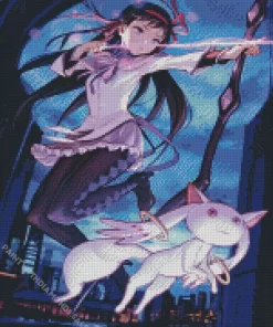 Kyubey And Homura Akemi Diamond Dotz