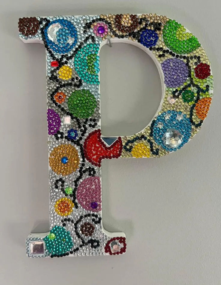 Handcrafted Decorative Letters Leftover Diamonds