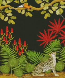 Leopard And Toucan Diamond Painting