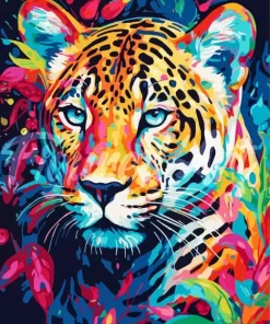 Leopard Colorful Diamond Painting