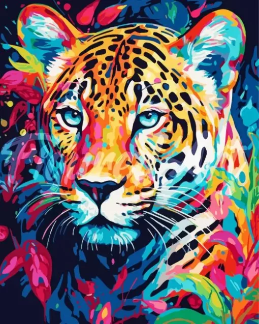 Leopard Colorful Diamond Painting