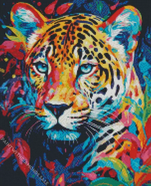 Leopard Colorful Diamond Painting