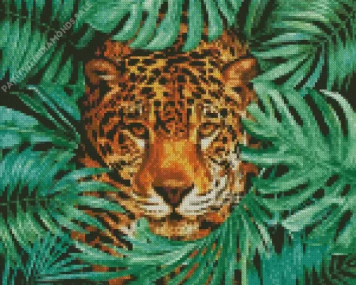 Leopard In The Jungle Diamond Painting