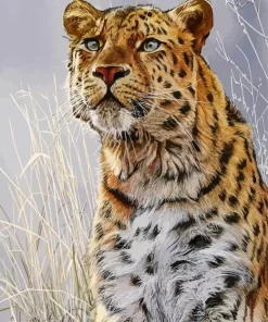 Leopard Looking Up Diamond Painting