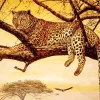 Leopard On A Tree Diamond Painting