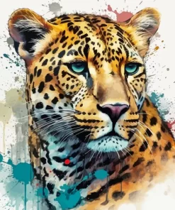 Leopards Splatter Diamond Painting