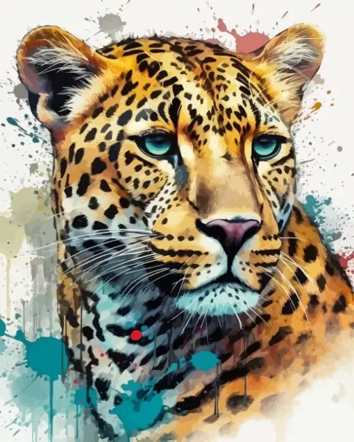 Leopards Splatter Diamond Painting