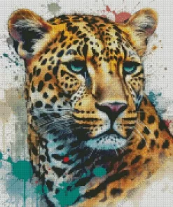 Leopards Splatter Diamond Painting