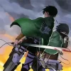 Levi And Mikasa Attack On Titan Diamond Paints