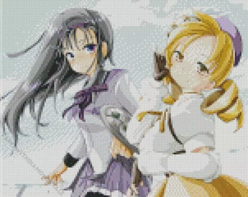 Mami Tomoe And Homura Akemi Diamond Paintings