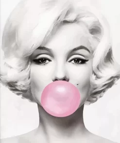 Marilyn Monroe With Bubble Gum Diamond Painting