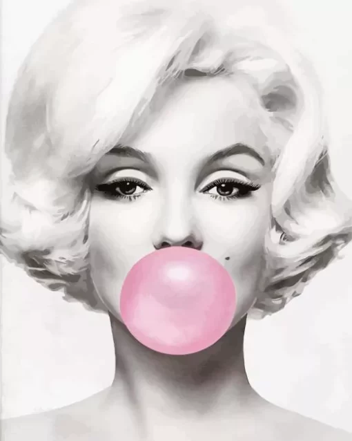 Marilyn Monroe With Bubble Gum Diamond Painting