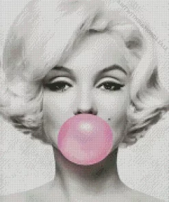 Marilyn Monroe With Bubble Gum Diamond Painting