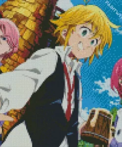 Meliodas With Gowther And Gilthunder Diamond Paintings