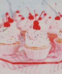 Mexican Pink Cupcakes Diamond Painting