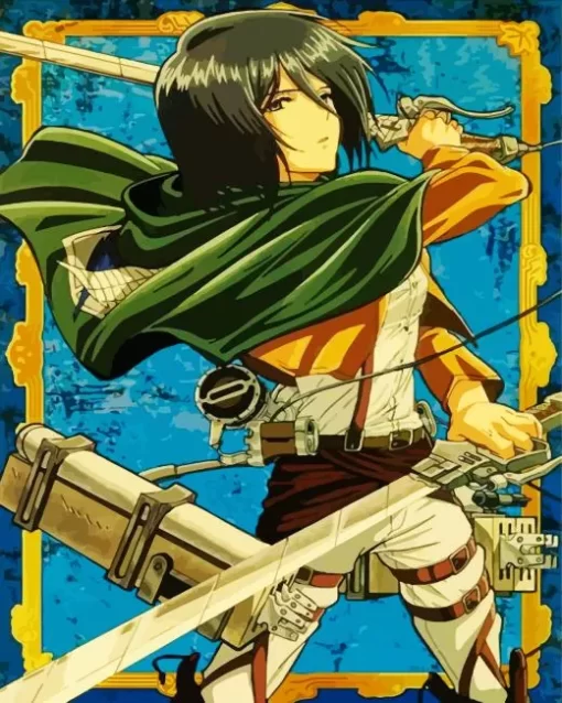 Mikasa Ackerman Attack On titan Diamond Paints