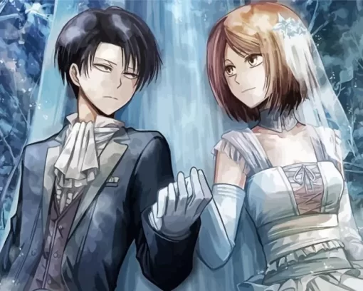 Mikasa And Levi Wedding Diamond Paints