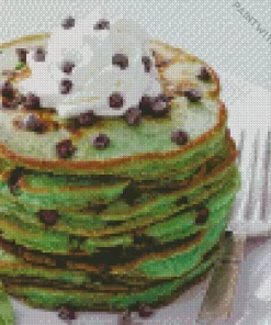 Mint Chocolate Chip Pancakes Diamond Painting