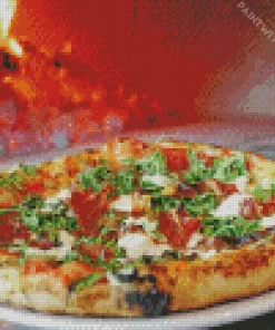 Mozzarella Neapolitan Pizza Diamond Painting