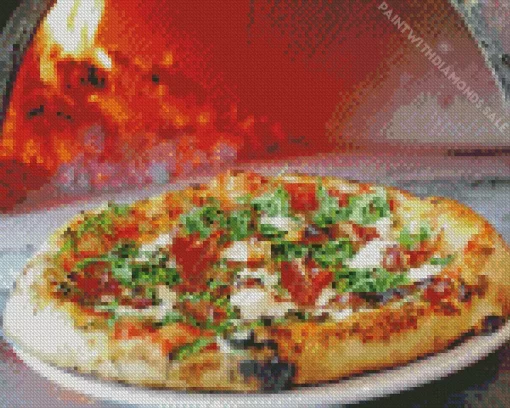 Mozzarella Neapolitan Pizza Diamond Painting