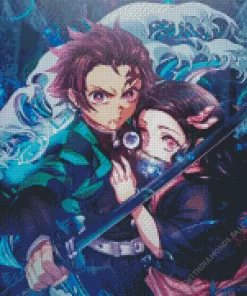 Nezuko Kamado And Tanjiro Diamonds By Numbers