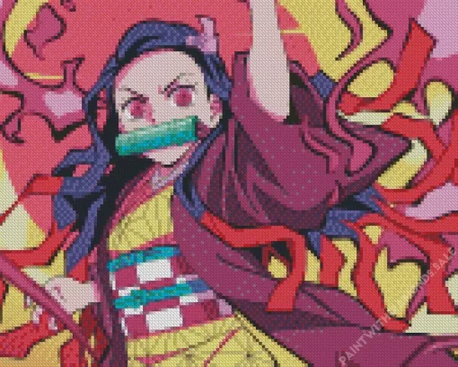 Nezuko Kamado Demon Slayer Diamonds By Numbers