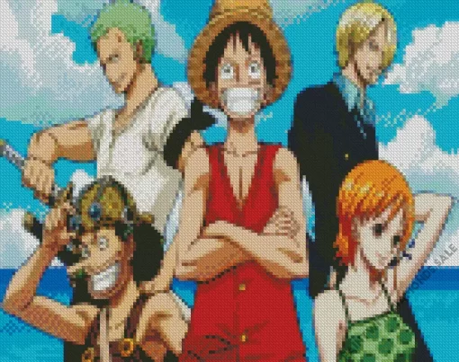 One Piece Anime Art Diamond Painting