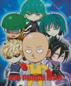 One Punch Man Anime Diamond With Numbers