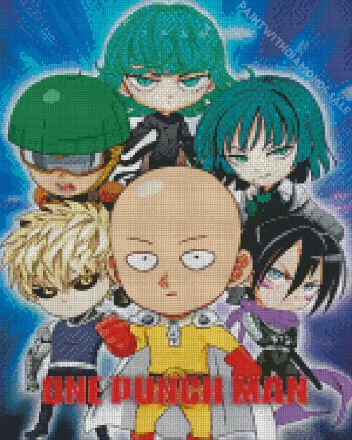 One Punch Man Anime Diamond With Numbers