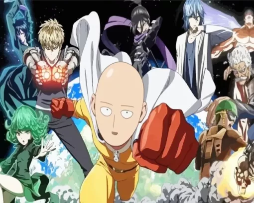 One Punch Man Characters Diamond Paints