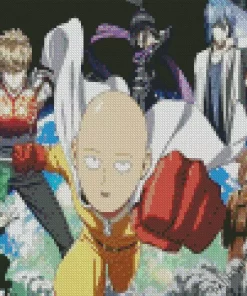 One Punch Man Characters Diamond With Numbers