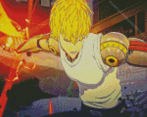 One Punch Man Genos Diamond With Numbers