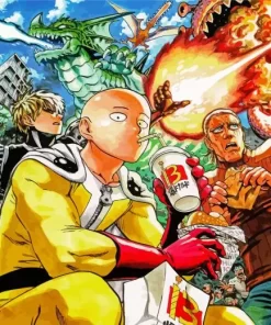 One Punch Man Manga Diamond Paints