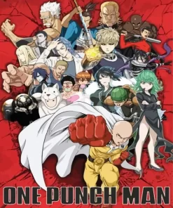 One Punch Man Manga Poster Diamond Paints