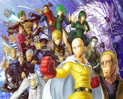 One Punch Man Manga Serie Diamond Paints