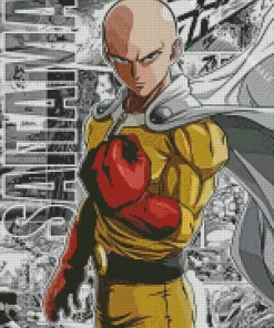 One Punch Man Poster Diamond With Numbers