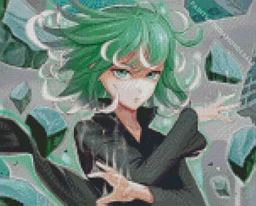 One Punch Man Tatsumaki Diamond With Numbers