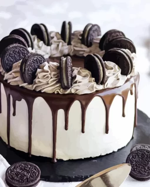 Oreo Ice Cream Cake Diamond Painting