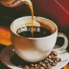 Overflowing Cup Of Coffee Diamond Painting