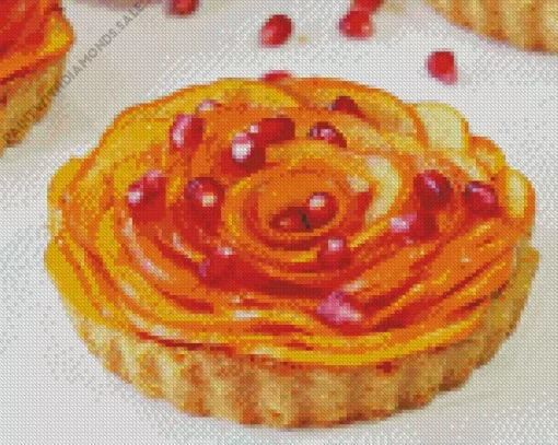 Persimmon Almond Rosette Tarts Diamond Painting