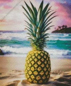 Pineapple On The Beach Diamond Painting