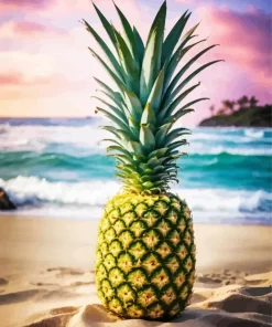 Pineapple On The Beach Diamond Painting