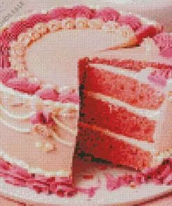 Pink Velvet Cake Diamond Painting