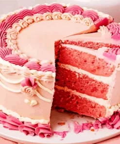 Pink Velvet Cake Diamond Painting