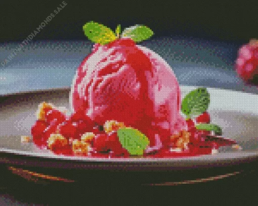 Pomegranate Ice Cream Diamond Painting